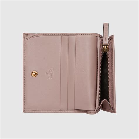 gucci marmont card case dusty pink|gucci card case with bow.